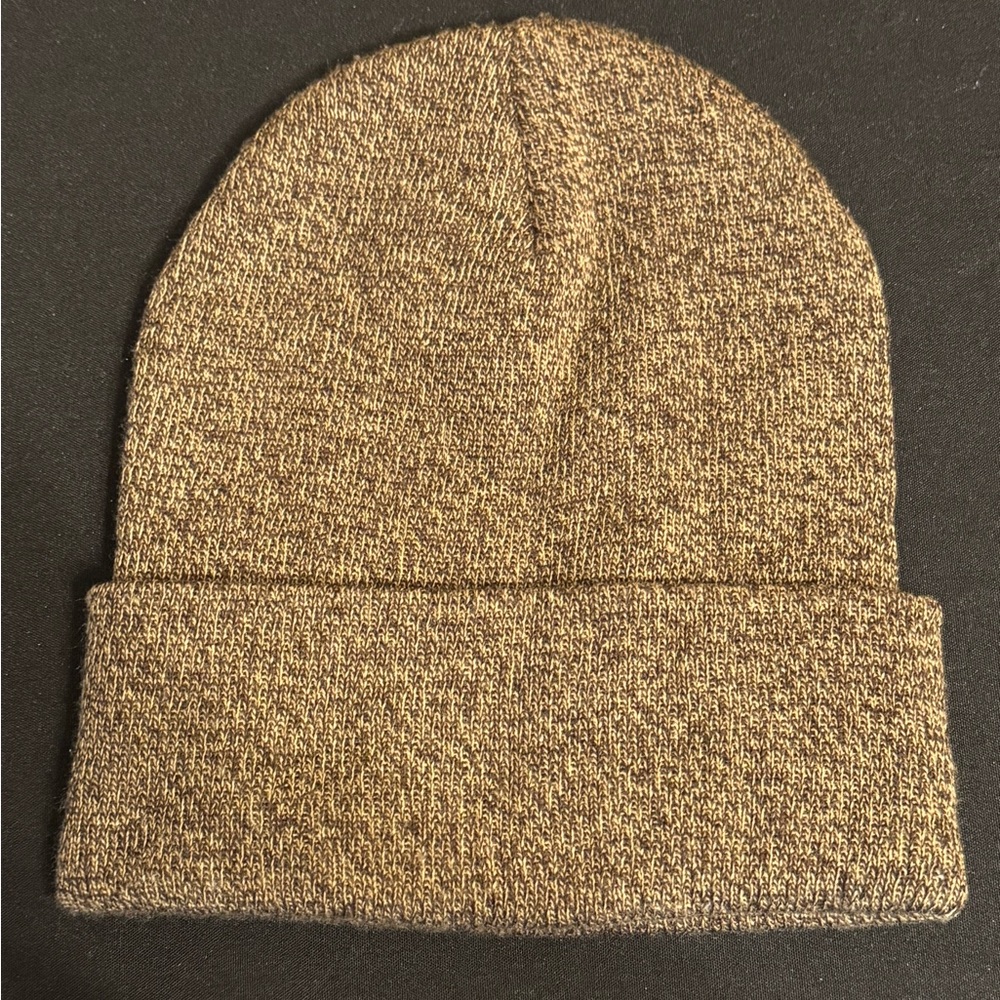 Carhartt Beanie Winter Knit Cap Workwear Outdoors Brown Hat - Picture 2 of 2